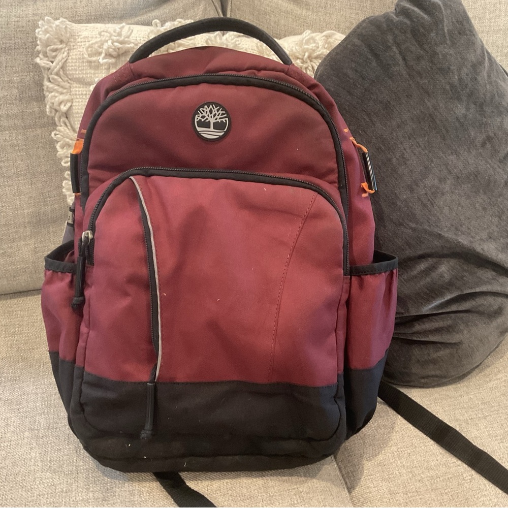 Timberland Black and Red Backpack